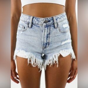 Denim light wash shorts size 5